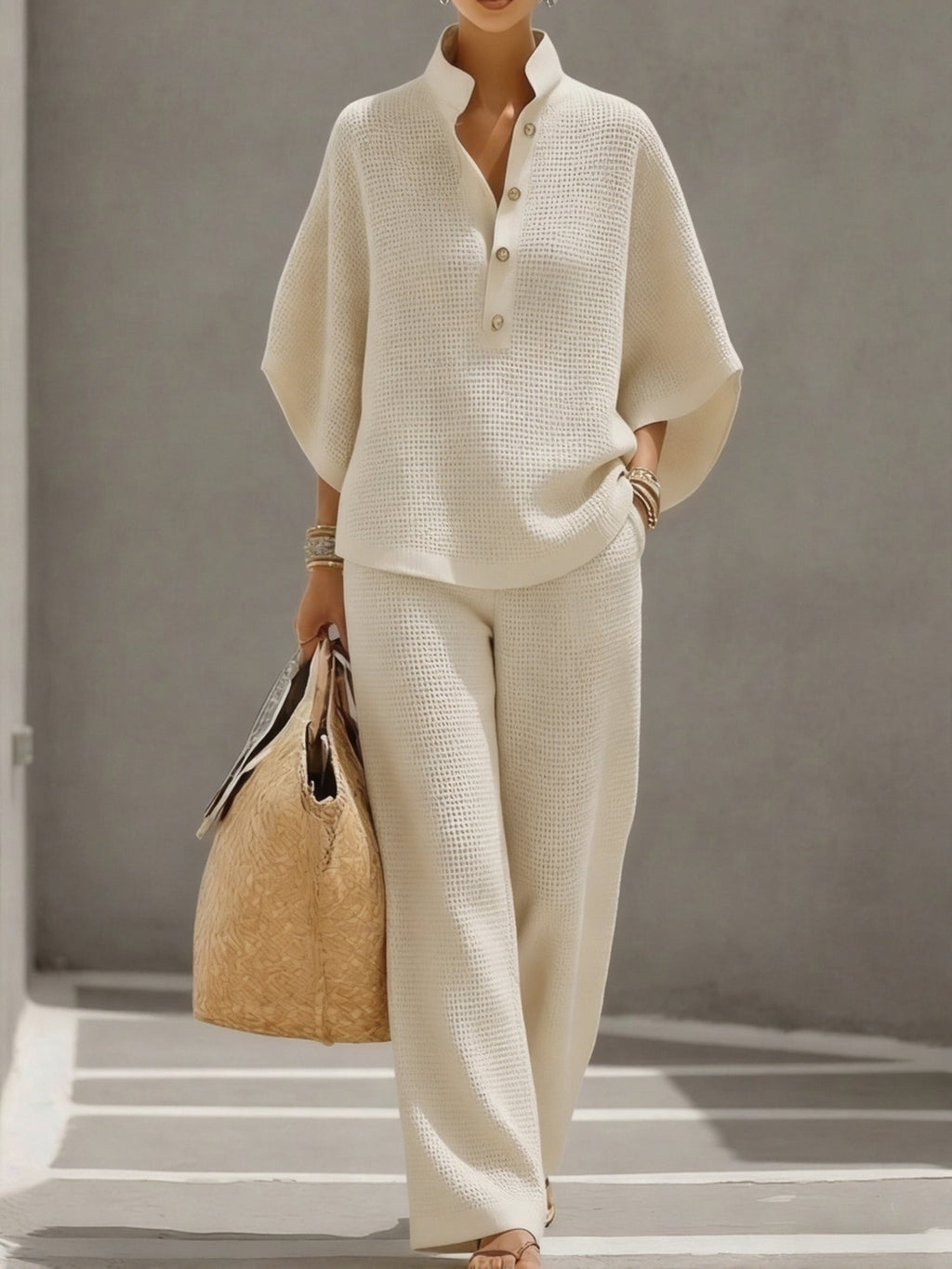 ELENA | Women’s Waffle Two-Piece Set