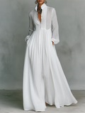 SERENA™ | Flowing Button-Front Maxi Dress