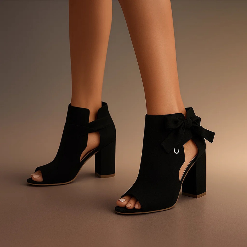 Marcella™ | Elegant Bow-Heeled Sandals