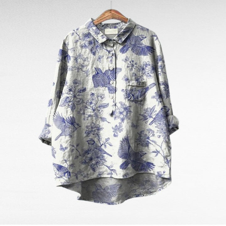 CLARICE | Elegante Blusa de Verano de Lino