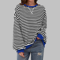 LUKA™ | Casual Long Sleeve Round Neck Striped Sweatshirt