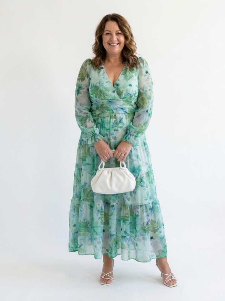 ALTHEA™ | Long Sleeve Floral Maxi Dress