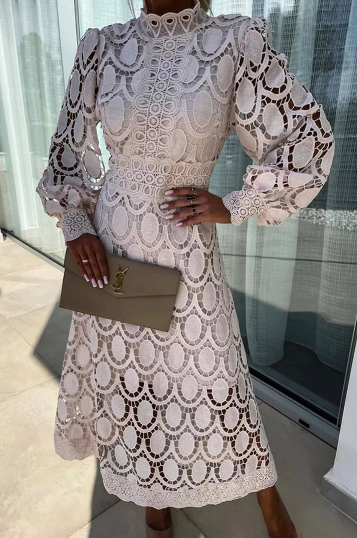 Eloah™ - Elegant Lace Midi Dress