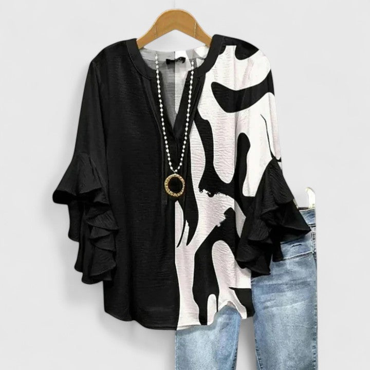 AURELIA™ | Ruffle Sleeve Statement Blouse