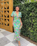 LUCIA™ | Floral V-Neck Maxi Dress