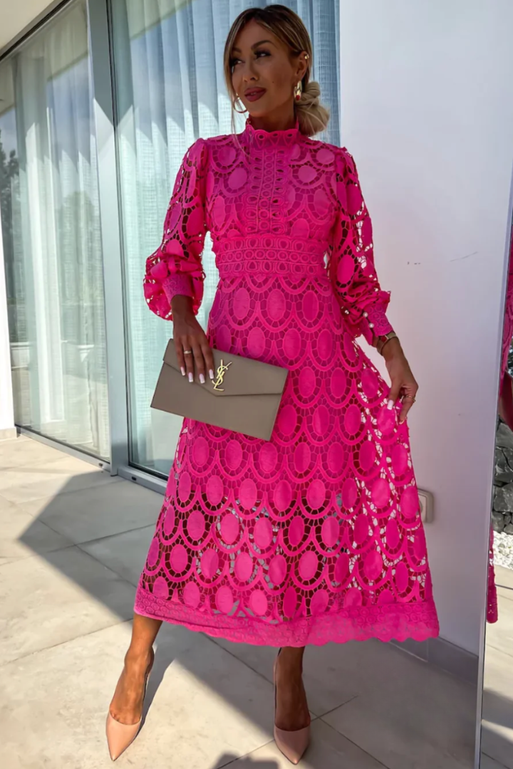 Eloah™ - Elegant Lace Midi Dress