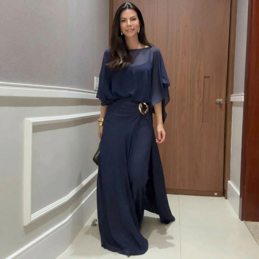 Hermione™ Jumpsuit Set with a Sheer Overlay