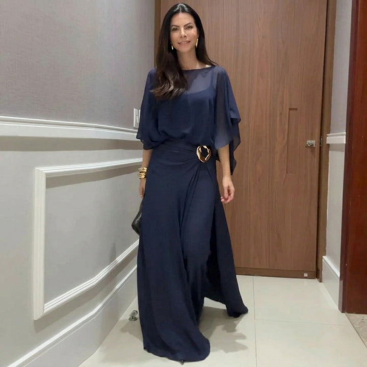Hermione™ Jumpsuit Set with a Sheer Overlay