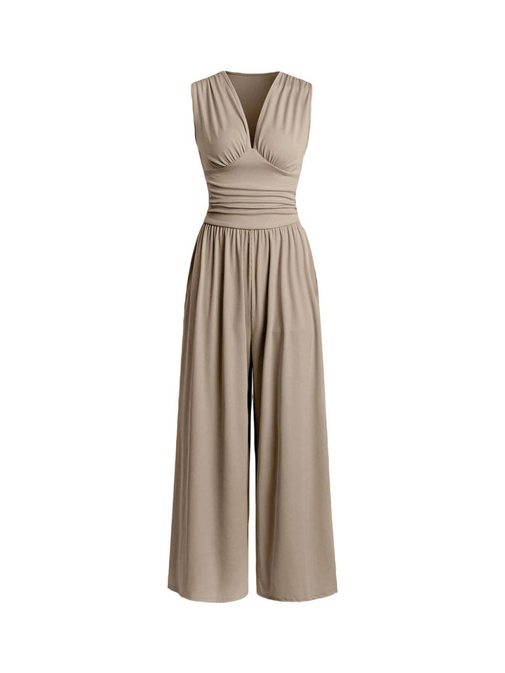 CHARITY™ – Chic Sleeveless Wide-Leg Jumpsuit