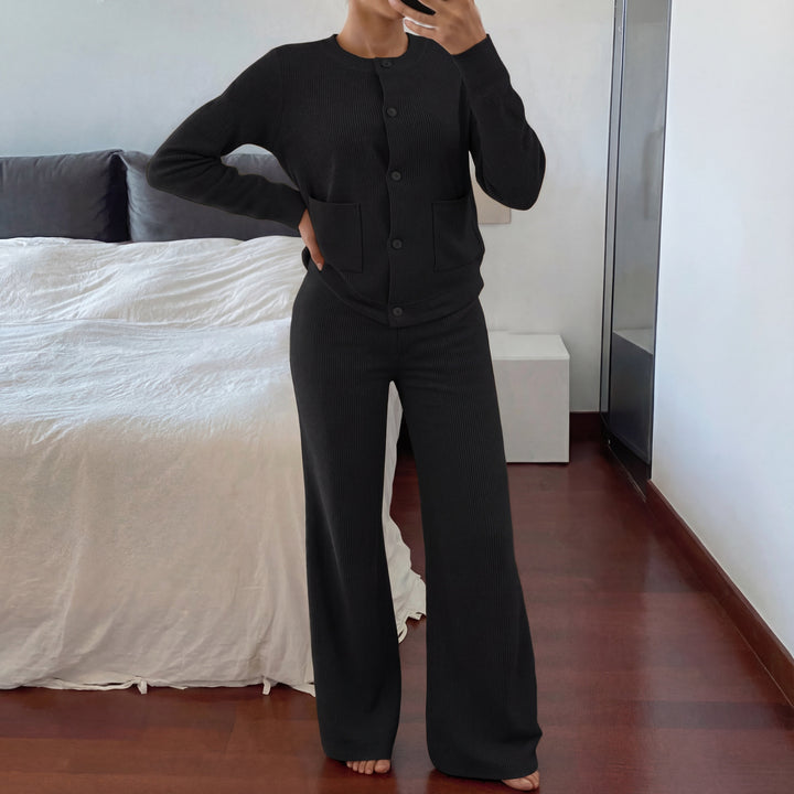 LUCIA - Cozy Knit Sweater & Wide Leg Two-Piece Set