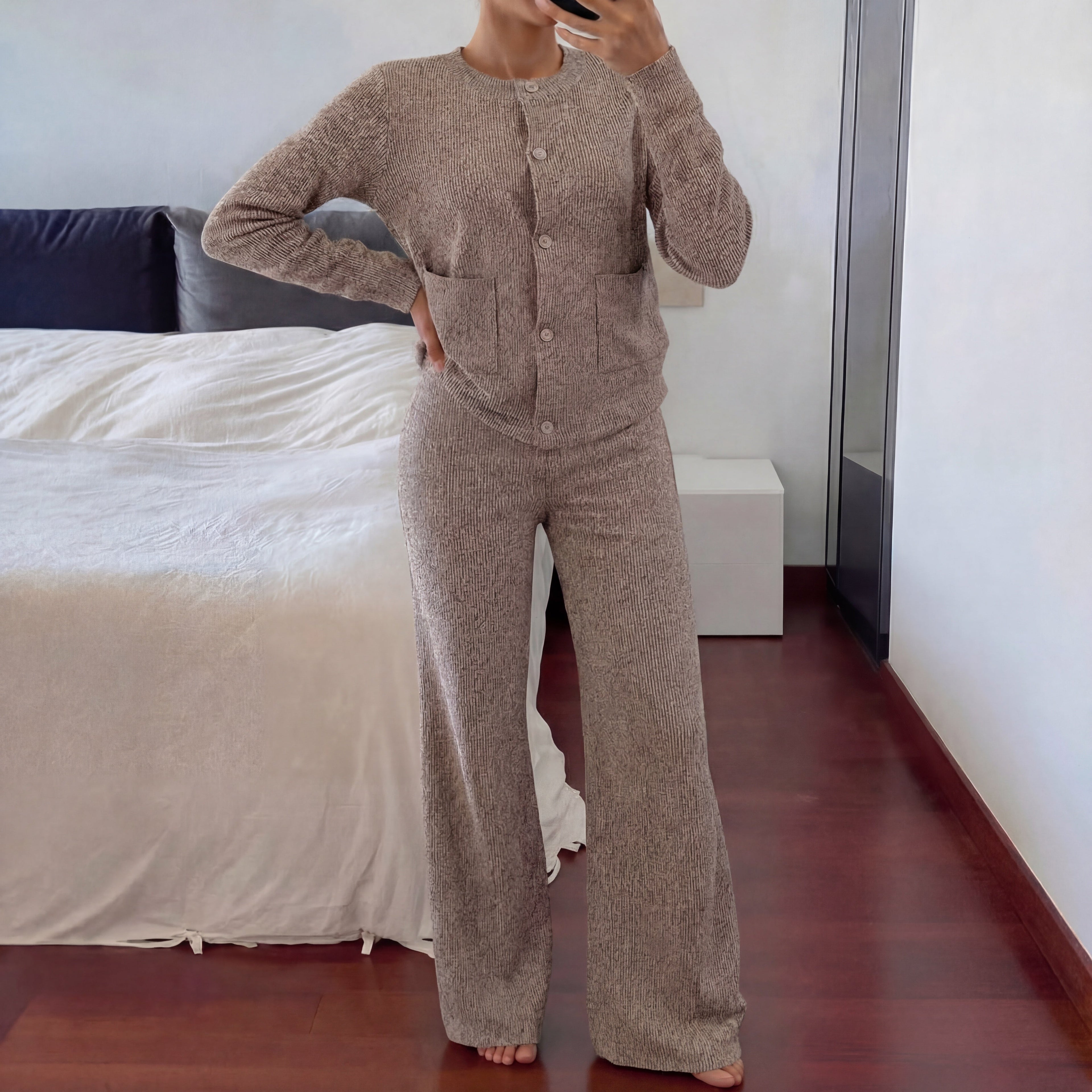LUCIA - Cozy Knit Sweater & Wide Leg Two-Piece Set
