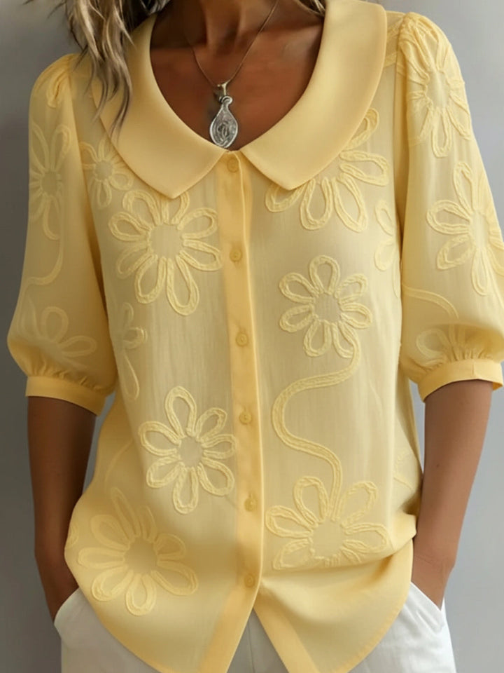 AURELIE™ — Lightweight Floral Blouse with a natural elegance