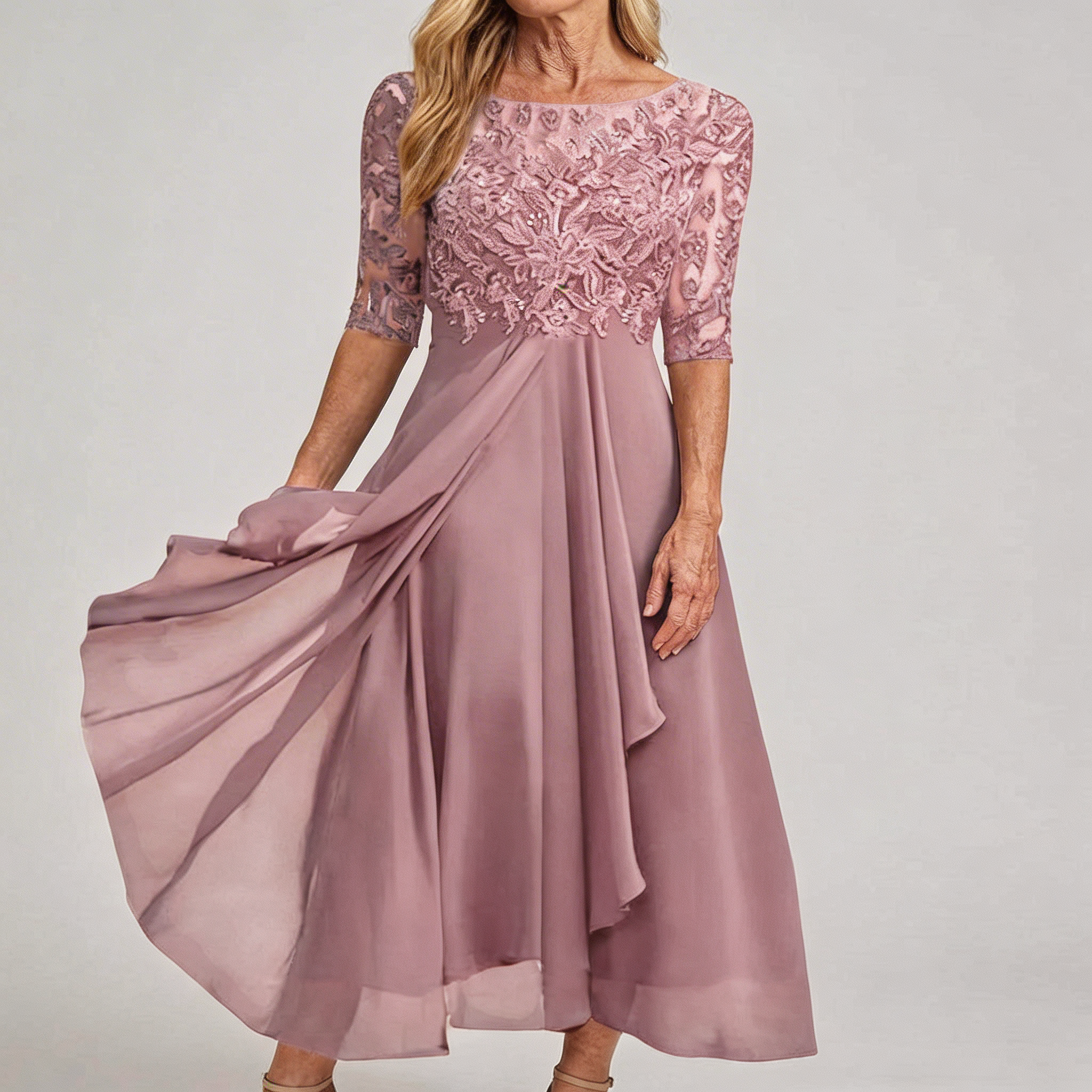 ZARIA™ | Lace Midi Dress Effortless Elegance