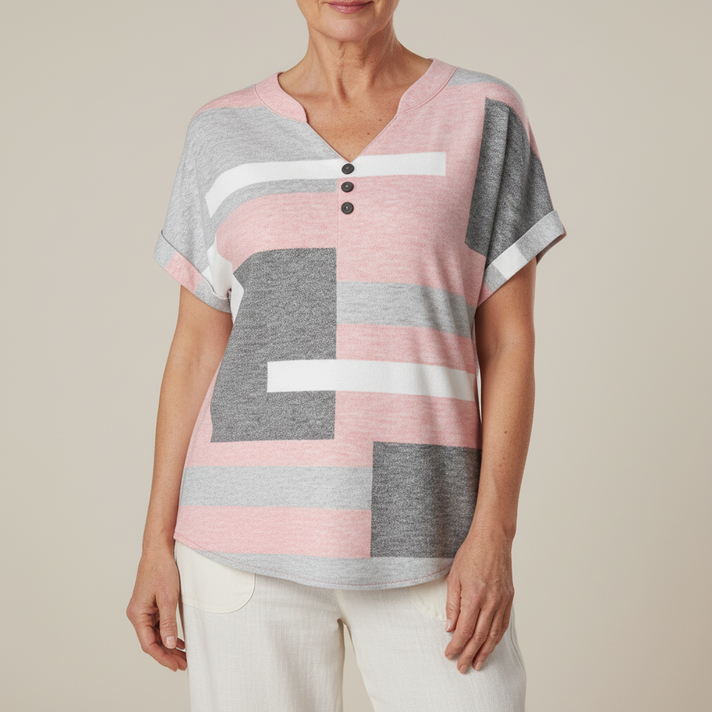 LARA | Casual Colour-Blocked Blouse