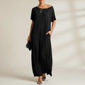 LARISA | Women’s Loose Summer Maxi Dress with Short Sleeves