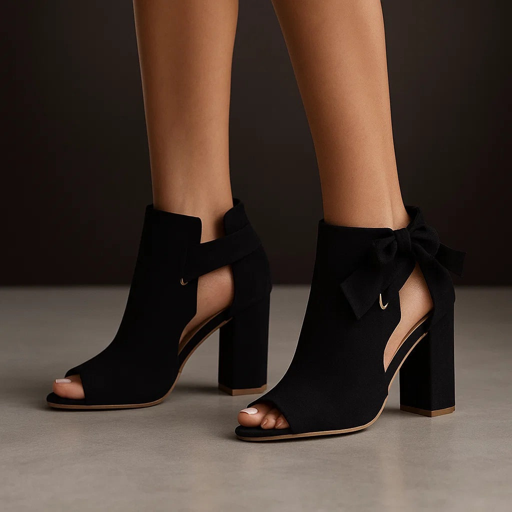 Marcella™ | Elegant Bow-Heeled Sandals