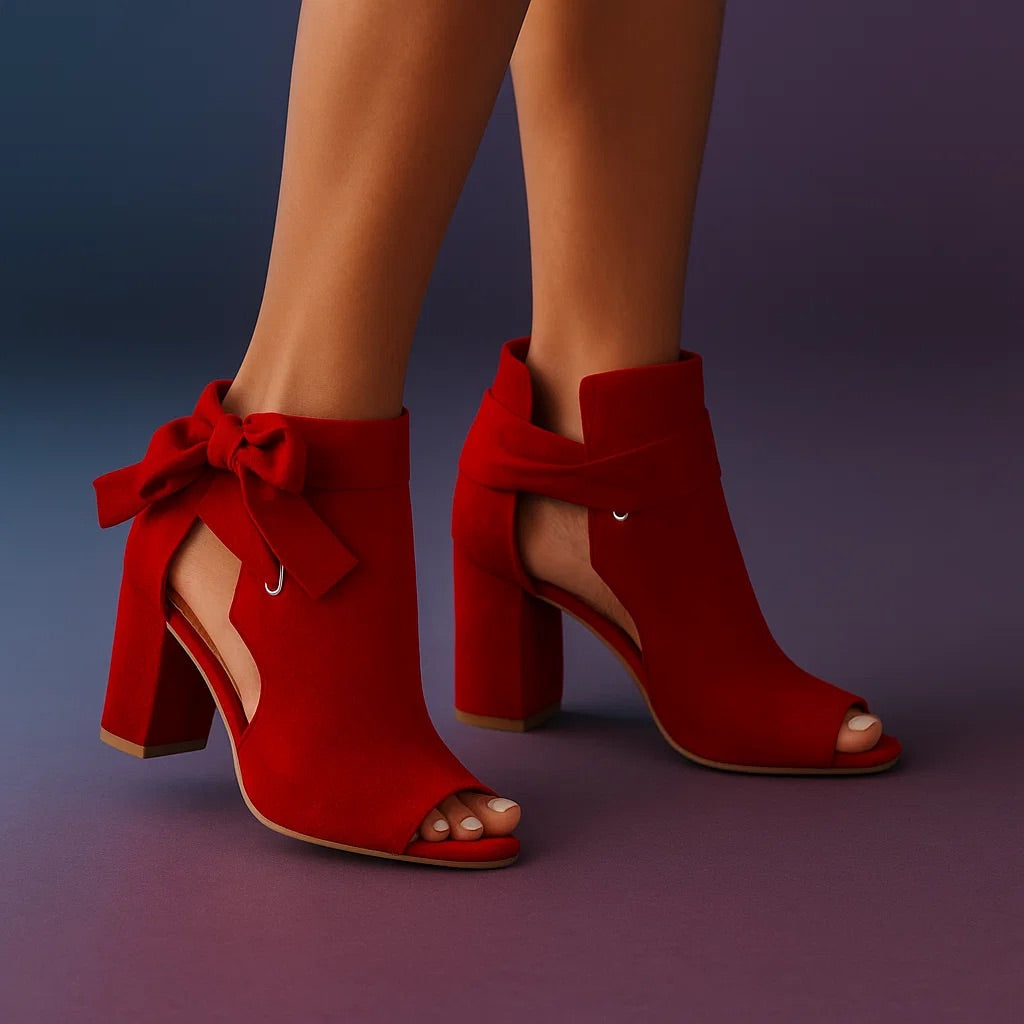Marcella™ | Elegant Bow-Heeled Sandals