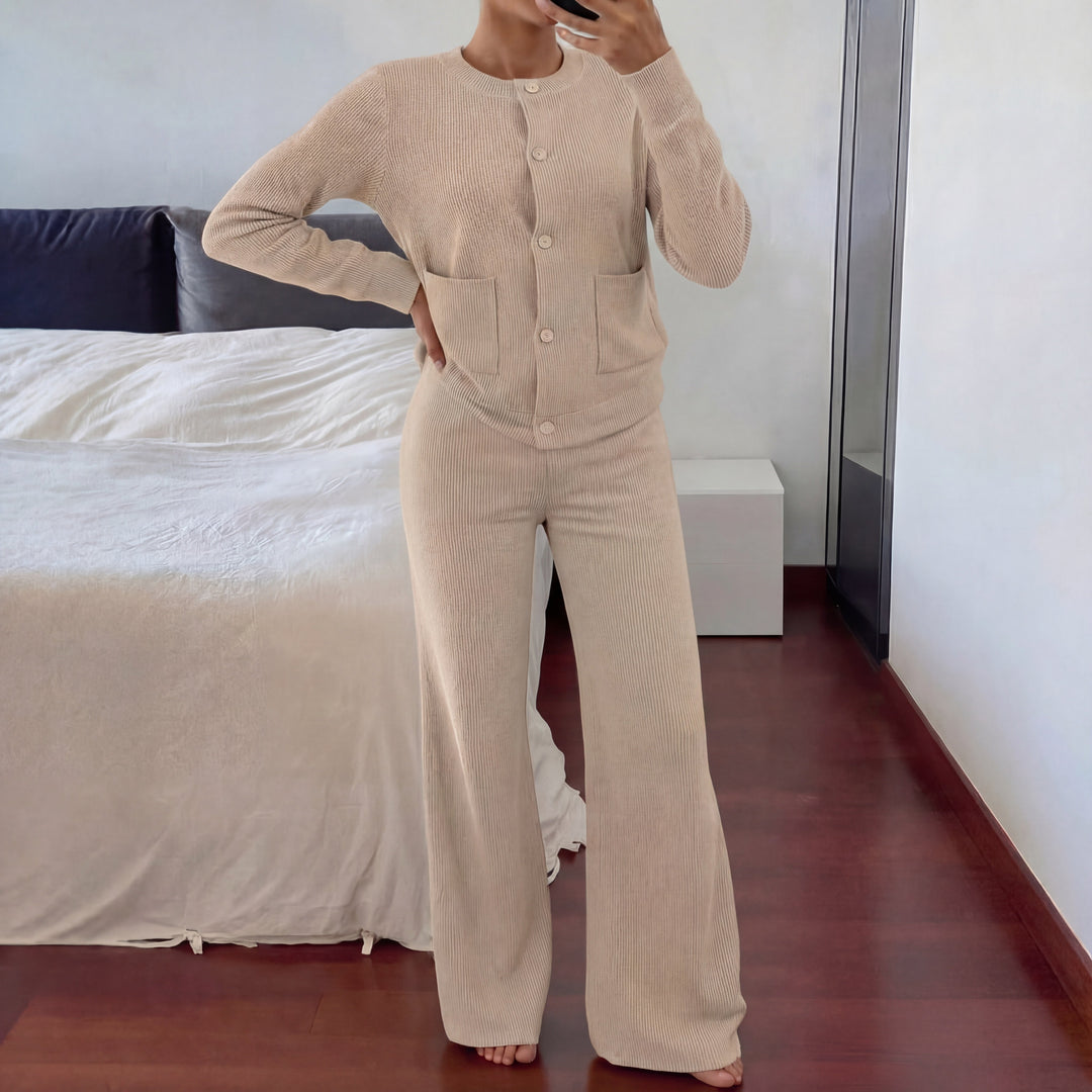 LUCIA - Cozy Knit Sweater & Wide Leg Two-Piece Set